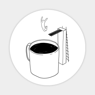 Coffee lover - Illustration Drawing Lineart Minimal Doodle Magnet